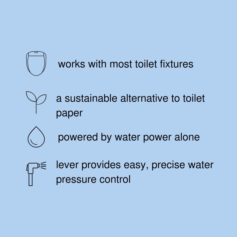 Brondell Hand Held Bidet Sprayer for Toilet: Brondell CleanSpa Advanced Bidet Attachment, Precision Pressure Control Jet Spray, Ergonomic Handheld Bidet for Toilet, Toilet Water Sprayer & Hose Set - Image 4
